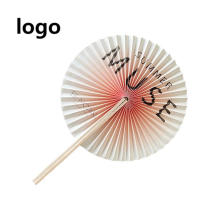 Eco-friendly paper folding round fans